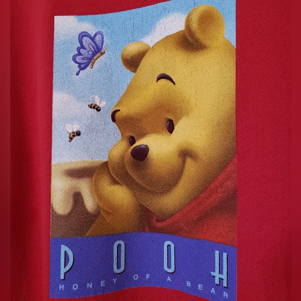Disney Store Vintage Winnie The Pooh HONEY OF A BEAR Sweat Shirt Size La… - Picture 4 of 14